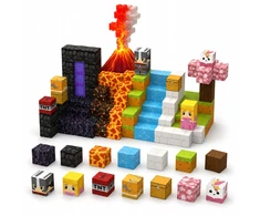 Magnetiniai blokeliai - 120 vnt Magnet Block Cubes Town Protal