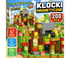 Magnetiniai blokeliai 200 vnt pikselių 3D nuotykis vaikams nuo 3 metų
