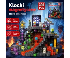 Magnetiniai blokeliai 300 vnt lavos urvas 3D kubeliai vaikams 3+
