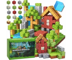 MAGNETINIAI KLUOKAI VAIKAMS PIKSELINIAI KUBAI KUBAI 212 ELEMENTAI. 6x FIGURES