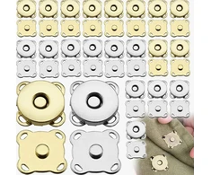 MAGNETINIAI MYGTUKAI 20 PORŲ 14 MM SIUVIMO SLĖGIO METALO PRIEDAI