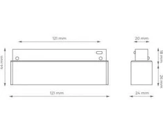 Magnetinis LED bėgelių šviestuvas DPM MTL-SPL-6W-B, 6 W, 4000 K, 480 lm, juodos sp.