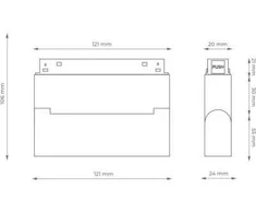 Magnetinis LED bėgelių šviestuvas DPM MTL-ZDSP-6W-B, 6 W, 4000 K, 480 lm, juodos sp.
