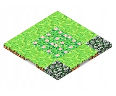 Magnetinis pagrindas, Minecraft blokelių pagrindas – žolė, samanos ir akmuo