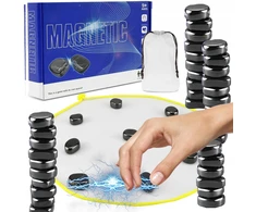 MAGNETINIŲ AKMENŲ ŽAIDIMAS 60 vnt. STRATEGINIS UGDYMO ŠAMATŲ ŽAIDIMO RINKINYS