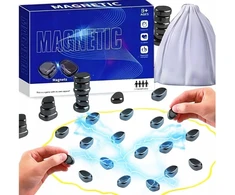 MAGNETINIŲ AKMENŲ ŽAIDIMAS 60 vnt, STRATEGINIS UGDOMASIS MAGNETINIS RINKINYS XXL