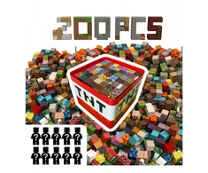 Magnetinių blokelių VAIKŲ kubelių rinkinys 3D+200+ žmonių dovanų DĖŽUTĖ