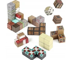 Bez Marki MAGNETINIŲ BLOKŲ RINKINYS PIXEL CUBE BLOCKS lagaminas FIGURINES 100 EL