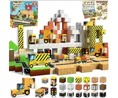 Magnetinių plytų kubelių blokų pikselių inžinerinis rinkinys 100 plytų