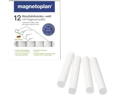Magnetoplan Apvali baltos lentos kreida, 12 vnt. MAGN12307