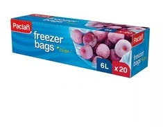 Maišeliai maistui šaldyti Paclan 6L/20gab. permatomi