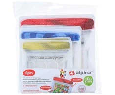 Maišeliai užspaudžiami daugkartiniai 70ml/150ml/400ml 6 vnt. ALPINA 871125225425