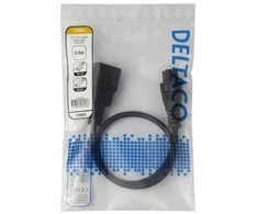 Maitinimo kabelis DELTACO IEC C14 - IEC C5, 0,5m, juodas / 1902267