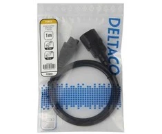Maitinimo kabelis DELTACO IEC C14 - IEC C5, 1m, juodas / 1902268