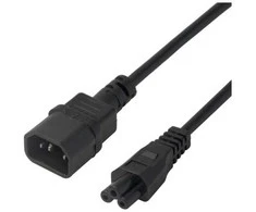 Maitinimo kabelis DELTACO IEC C14 - IEC C5, 0,5m, juodas / 1902267