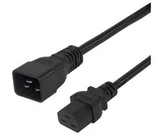 Maitinimo kabelis DELTACO IEC C20 - IEC C21 Hightemp, juodas, 2m / 1902011