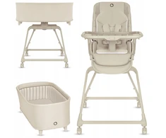 Maitinimo kėdutė, lovelė, čiužinys, diržai, Lionelo Maddie SET
