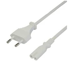 Maitinimo laidas DELTACO CEE 7/16 - C7, 3,0m, baltas / 1902294