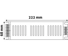 Maitinimo šaltinis LED juostoms AVIDE SLIM, IP20, 12V, 200W, aliuminis