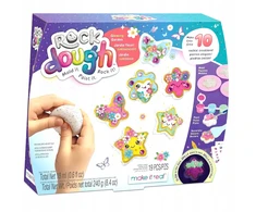 MAKE IT REAL Glowing Garden Rock Dough – švytintis kūrybinis rinkinys