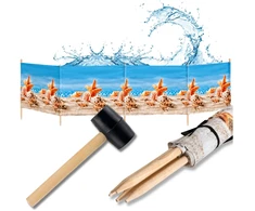 Malcom BEACH SCREEN 6M STORIS PREMIUM MEDŽIAGA + PLAKTUKAS PAPLŪDIUI IR JŪRAI