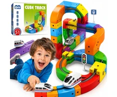 MALLE „Magic Track“ traukinio magnetiniai bėgių magnetiniai blokai „pasidaryk pats“ 51 El USB