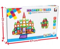 MALLE MAGNETINIAI KONSTRUKCINIAI KLUOKLIAI 3D EDUKACINĖ DĖLĖLĖ VAIKAMS 106 vnt.