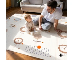 Malplay LAIKOMASIS PUOLŲ KILIMAS, DVIpusis sulankstomas 180x200 XPE PUTAS VAIKAMS