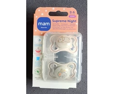Mam Supreme Night silikoninis čiulptukas 0 - 6 m, - 2 vnt