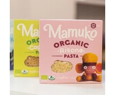Mamuko ryžių grūdelių formos maži ekologiški makaronai vaikams