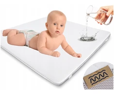 Manufaktura Materacy ODDYCHAJĄCY Ochraniacz 95x95 do Kojca Prześcieradło Nieprzemakalne 95 cm