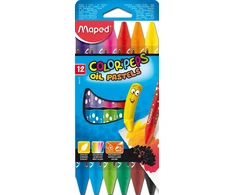 Maped Aliejinės kreidelės ColorPeps, 12 spalvų