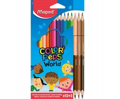 Maped Color'peps World kreidelės, 15 vnt., 6 odos atspalviai