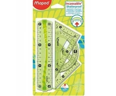 Maped Flex Mini geometrinis rinkinys: liniuotė, ekierka, kampainis