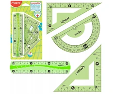 Maped Flex Mini geometrinis rinkinys: liniuotė, ekierka, kampainis