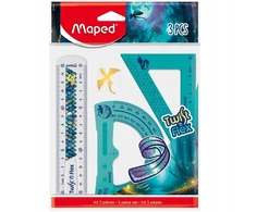 Maped Rinkinys geometryczny elastyczny Flex DRAGON 15 cm linijka ekierka kątomierz