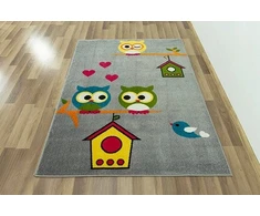 Marbex DYWAN PILKA DO POKOJU DZIECI MIĘKKI SŁODKIE SÓWKI RAINBOW 160x230 cm