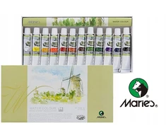 Marie's akvareliniai dažai 12 spalvų, 12 ml tūbelės