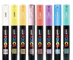 „Posca“ – PC1MC – „Extra Fine Bullet Tip“ rašiklis – švelnios spalvos, 8 vnt