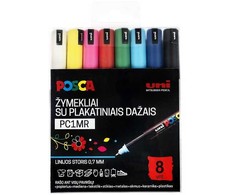 Uni Mitsubishi Pencil Markerių rinkinys POSCA PC1MR, 8 vnt.