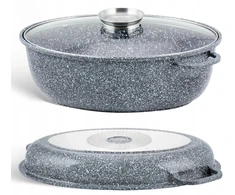 Marmurinė GOOSE keptuvė 8l 38cm GRILL keptuvė 3in1 puodas 4602