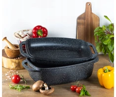 MARMURINĖ ŽŪSIO Keptuvė GRILL Keptuvė 2in1 Keptuvė 5L 32cm 4607