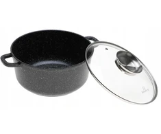 MARMURINIS PUODAS Nelipni danga 22cm 3.1L INDUKCINĖS Dujos 4004
