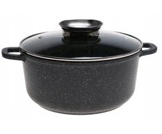 MARMURINIS PUODAS Nelipni danga 22cm 3.1L INDUKCINĖS Dujos 4004