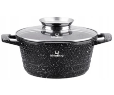 Marmurinis puodas su dangčiu, aromato rankenėlė 3,2 l / 22 CM KlönBerg
