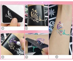 Martius GLITTER TATTUOS GLITTER SKINS MARKERS + ŠABLONAI 373 Vnt.