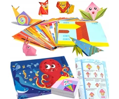 Martius POPIERIUS ORIGAMI 108 LAPAI Kūrybinis „pasidaryk pats“ rinkinys vaikams