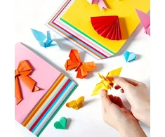 Martius SPALVOTAS ORIGAMI POPIERIUS 20x20 cm VAIKŲ KŪRYBINIAI DARBAI 100 LAPŲ