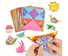 Martius SPALVOTAS ORIGAMI POPIERIUS POPIERIAUS LANKTIES MENAS 15x15 cm + KNYGA