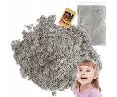 Martom KINETINIS MAGICALUS SMĖLIS 1KG SANDLINE SPALVOS PILKA NATURAL STOCK